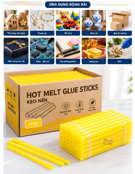 Keo Nến Hotmelt Silicon 102AV - Keo Nóng Chảy Dạng Cây 1